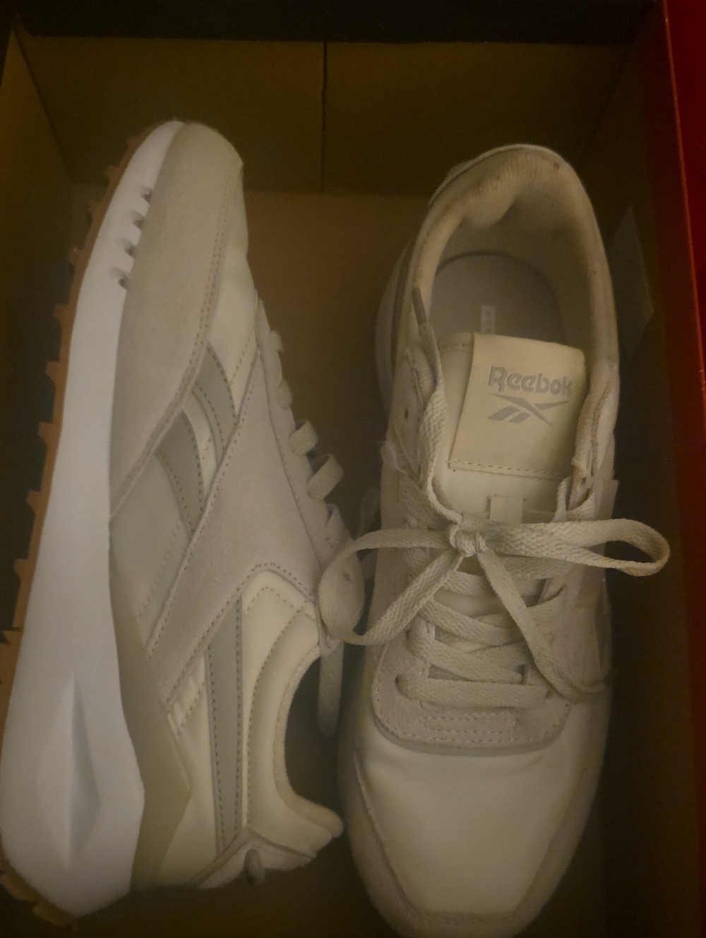 Reebok Neutral Tan Low-Top Lace-Up Sneakers